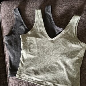 GAP Gray and Black Women's Tank Tops